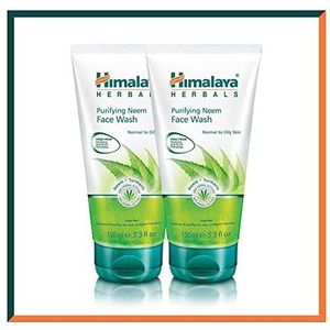 Himalaya Purifying Neem Face Wash with Neem & Turmeric, For Normal to Oily Skin, Formulated with 100% Herbal Ingredients -150ml (Pack of 2)