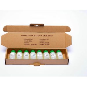 Verana - Proefpakket - 8 Geuren - 8x20ml - 100% Natuurlijk - Massage Olie