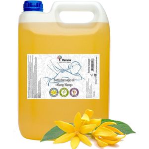 Verana Ylang-Ylang Massageolie, Natuurlijke Cosmetische Lichaamsolie, Alle Huiden, Verjongende en Verkwikkende Massage, Aromatherapie 5L
