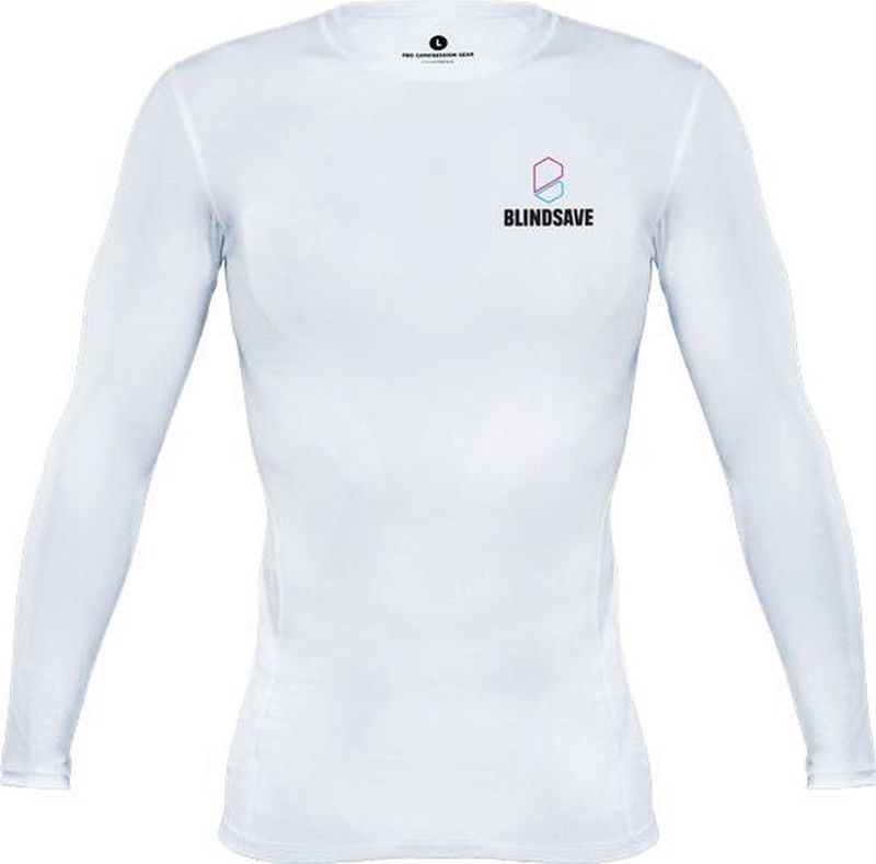 BLINDSAVE Compressie Shirt - Wit - Lange mouwen