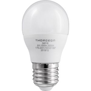 Thorgeon E27 LED Kogellamp | 8W 175/265V 3000K  | 830 180°