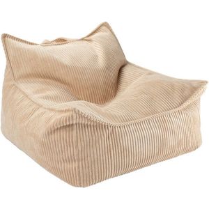 Kinder Zitzak Chair Brown Sugar - Zitzak Kind - Zitstoel ribstof kinderkamer - Relaxen met zitzak - beanbag woonkamer kind