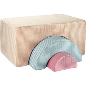 Foam blokken set Rainbow | Brown sugar