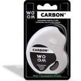 WOOM Carbon+ Dental Floss Wax Flossdraad Zwart 30 m