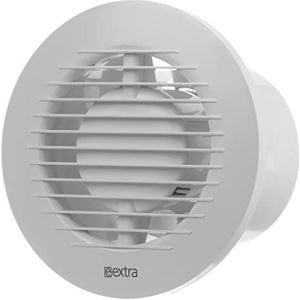 Steinberg14 Afvoerluchtventilator, diameter 100 mm, wit, ronde ventilator voor ventilatie in badkamer en toilet tegen vocht