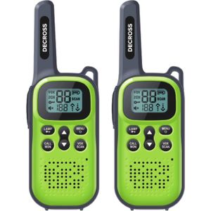 Decross - DC44 Twin EU - Walkietalkie - Groen - Bereik tot 4 km