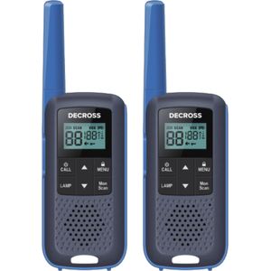 Decross - DC63 Twin EU - Walkietalkie - Blauw - PMR - IPX4