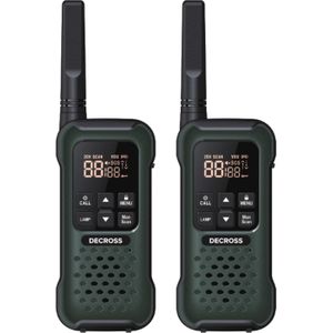 Decross - DC93 Twin EU - Walkietalkie - Groen - IP67 - 10 km Bereik