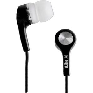 iLike Oortelefoon IEA01BK 3,5 mm (Geen ruisonderdrukking, Bedraad), Koptelefoon, Zwart