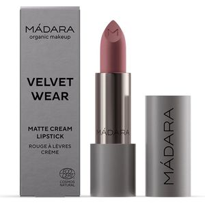 MÁDARA Velvet Wear Matte Cream Lipstick - Cool Nude - Vegan - Shea Butter