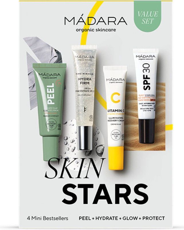 MáDARA Skin Stars Mini Bestsellers Set - Gezichtsverzorging - 10 ml + 2 x 15 ml + 17 ml