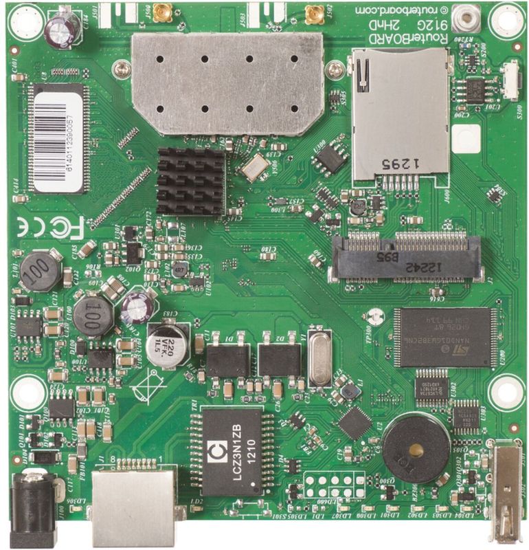 MikroTik - RouterBOARD - RB912UAG-2HPnD - Router - Zwart - 600MHz CPU - 64MB RAM
