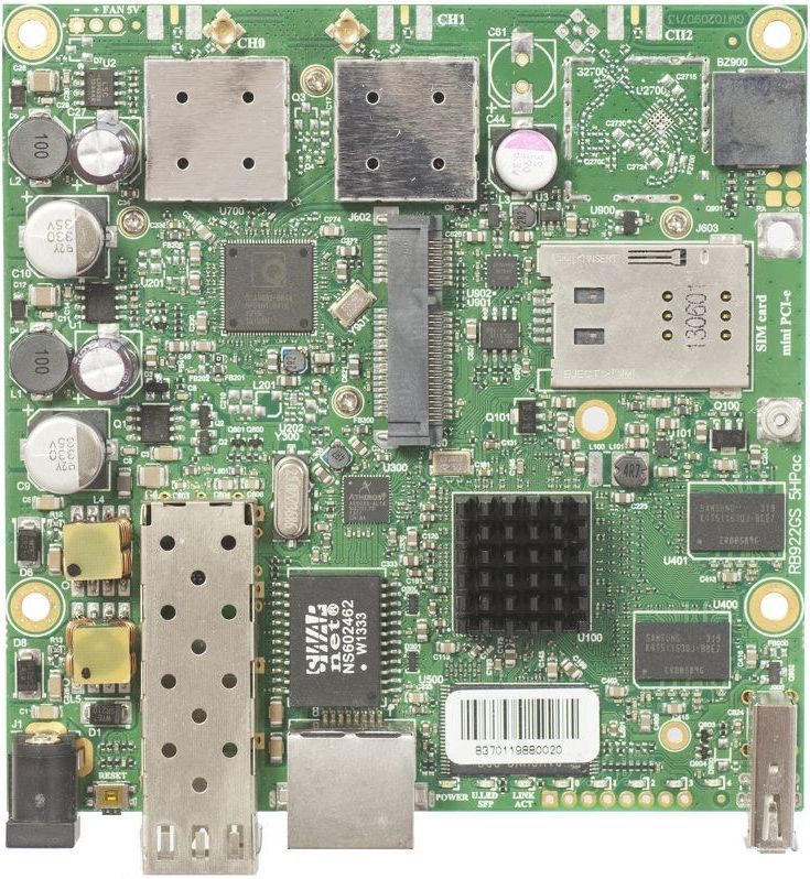 MikroTik - RouterBOARD RB922UAGS - Router - Zwart - 720MHz CPU - 128MB RAM