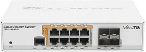 Mikrotik - CRS112-8P-4S-IN - Switch - 8 Poorten - PoE - Glasvezelconnectiviteit