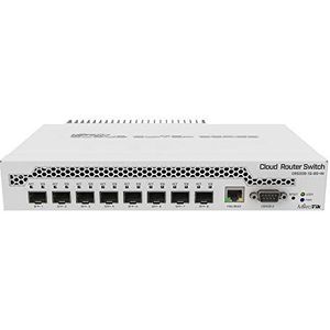 MikroTik - Cloud Router Switch - 800MHz - 512MB RAM - 1xGigabit LAN - 8xSFP+ Cages