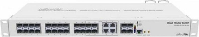 MikroTik - Cloud Router Switch - Zwart - 800 MHz CPU - 512MB RAM - 24x SFP cages - 4x SFP+ cages