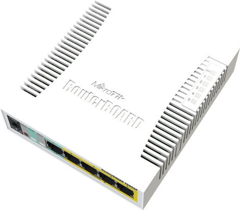 MikroTik - RouterBOARD 260GSP - Switch - Wit - Plastic - 5-poorts