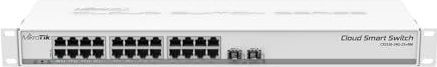 MikroTik - Cloud Smart Switch - 24 Poorten - 2 SFP - Gigabit Ethernet - 1U