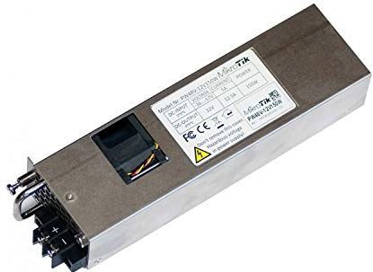 MikroTik - PW48V-12V150W - Hot-plug Voeding - Zwart - Grijs - Zilver