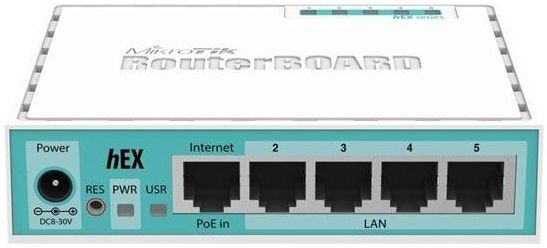 Mikrotik RB750GR3 HEX Router - 5 Ethernet LAN Poorten - PoE