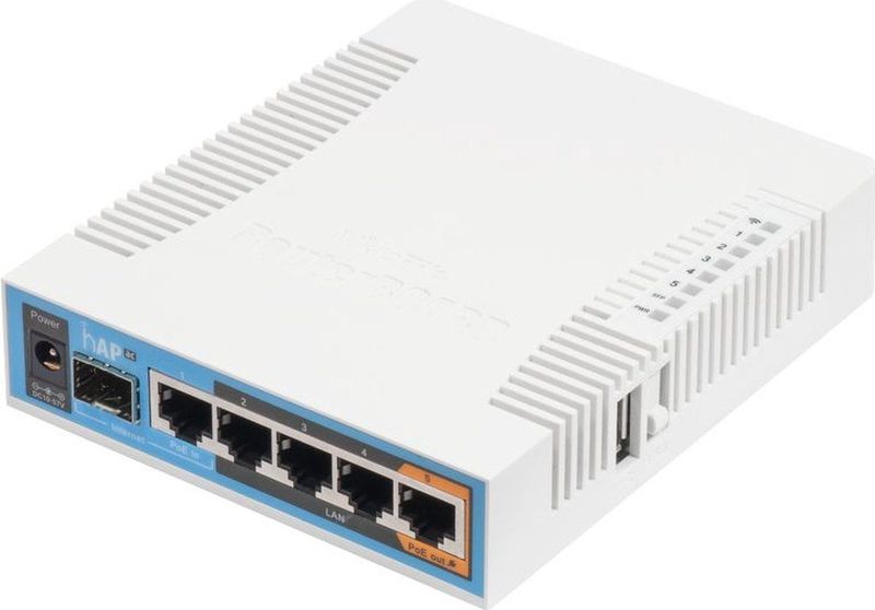 MikroTik - hAP ac - Router - Wit - 5x Gigabit LAN - 2.4Ghz en 5Ghz