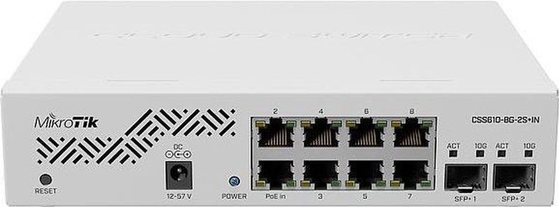 Mikrotik CSS610-8G-2S+IN - Netwerkswitch - 8 Poorten - Desktop