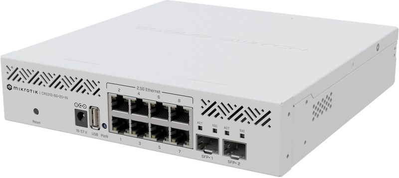 MikroTik - Cloud Router Switch - 310-8G+2S+IN - Zwart - Materiaal: Kunststof