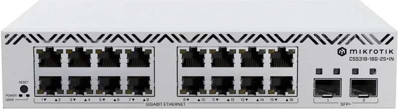 Mikrotik - Css318-16g-2s+in - Switch - Zwart - 16x GbE - 2x SFP+