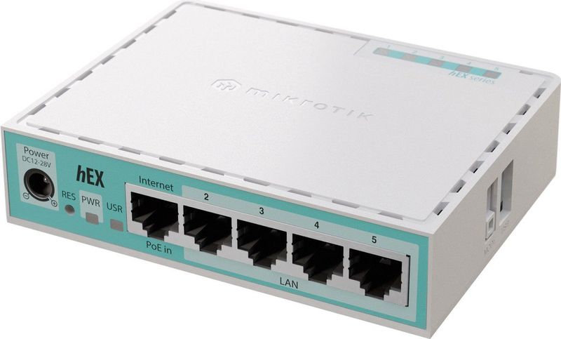 MikroTik - hEX E50UG - Router - Wit - Ethernet - 5 Poorten - 1000 Mbit/s