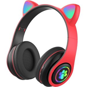 Goodbuy Goodbye Paws belaidės ausinės vaikams bluetooth 5.0 raudona (6 h, Draadloze), Koptelefoon, Rood