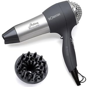 Bomann® HTD 889 CB Haardroger met diffuser en vormmondstuk, haardroger met ""Cool Shot"" voor glanzend haar, haarföhn met 3 standen en 2 blaasstanden, 2000 watt