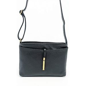 Puccio Pucci TRLBC100234, leren tas, dames, zwart, 25 x 18 x 5 cm, zwart, 25 x 18 x 5 cm, zwart
