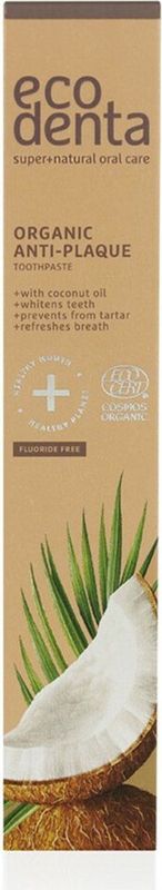 Ecodenta - Anti Plak Tandpasta - Kokos - Natuurlijke Ingrediënten