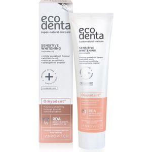 Ecodenta - Sensitive Whitening Tandpasta - Natuurlijke Tandpasta - Muntachtige Grapefruitsmaak