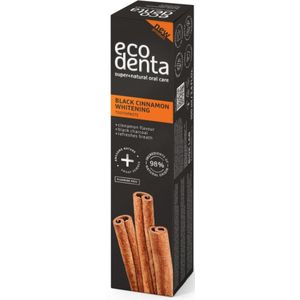 Ecodenta - Expert Black Cinnamon Whitening - Tandpasta - Zwart - Houtskool