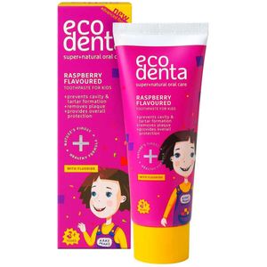 Ecodenta Super + Natuurlijke Kinder Tandpasta Smaak Raspberry 75 ml