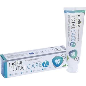 MELICA ORGANIC Biologisch 97% Natuurlijke TOTAL CARE 7 in 1 BIO TANDPASTA met XYLITOL, KALIDENT, CITRUSOLIE en CALCIUM voor Gezonde WITTE Tanden zonder Fluoride, SLS, SLES, parabenen 100ml