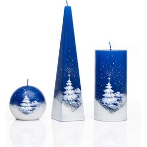 2 x Kerstboom Kaarsen Rustik Lys - Luxe Kerstkaarsen - Kaarsen In De Vorm Van Een