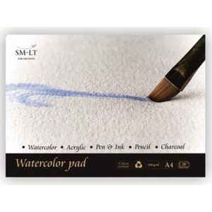 SMLT 20 vellen AS-20 (260) wit aquarelpapier 260 g/m² 100% gerecycled papier met katoen - bestand tegen veroudering en zuurvrij