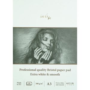 SMLT SMLT Tekenblok Professional Bristol A3 308gr 10 vel.