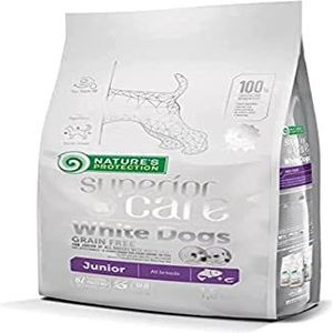 NATURE'S PROTECTION Superior Care White Dogs Grain Free Junior Zalm - droogvoer voor puppy's - 1,5 kg