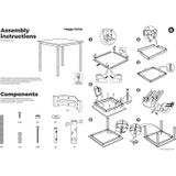 House of Woods - Bureau Vesa - Donkergrijs - Hout - 75 cm x 38 cm x 75 cm