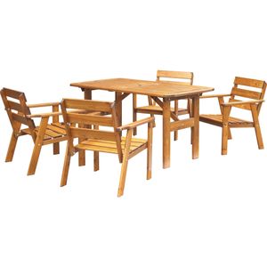 Set van 4 tuinstoelen + tuintafel Venta | House of Woods