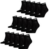 HEAD - Quarter Sokken - Zwart - 15 Paar Enkelsokken - Unisex