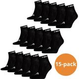 HEAD - Quarter Sokken - Zwart - 15 Paar Enkelsokken - Unisex