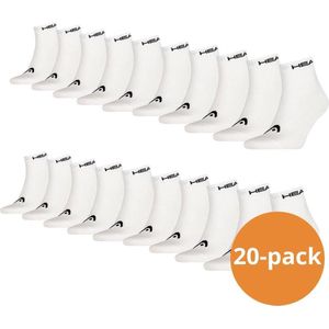 Head - Quarter Sokken - Wit - 20-Pack - Katoen Polyester