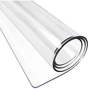 PVC tafelkleed transparant thuis tafel beschermer cover mat, transparante plastic bureauonderleggers waterdicht zacht glas tafelkleed voor keuken eetkamer