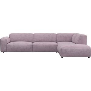 Hoekbank - Soft Lavender - Zwart - 321x231x73 cm