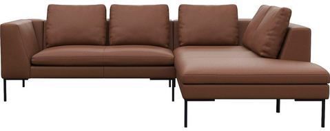 FLEXLUX Ecksofa "Loano, superbequemer Sitzkomfort durch Kaltschaum im Sitz, L-Form", modernes Sofa, frei im Raum stellbar, lose Kissen, hoher Fuß