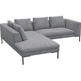 FLEXLUX Ecksofa "Loano, superbequemer Sitzkomfort durch Kaltschaum im Sitz, L-Form", modernes Sofa, frei im Raum stellbar, lose Kissen, hoher Fuß